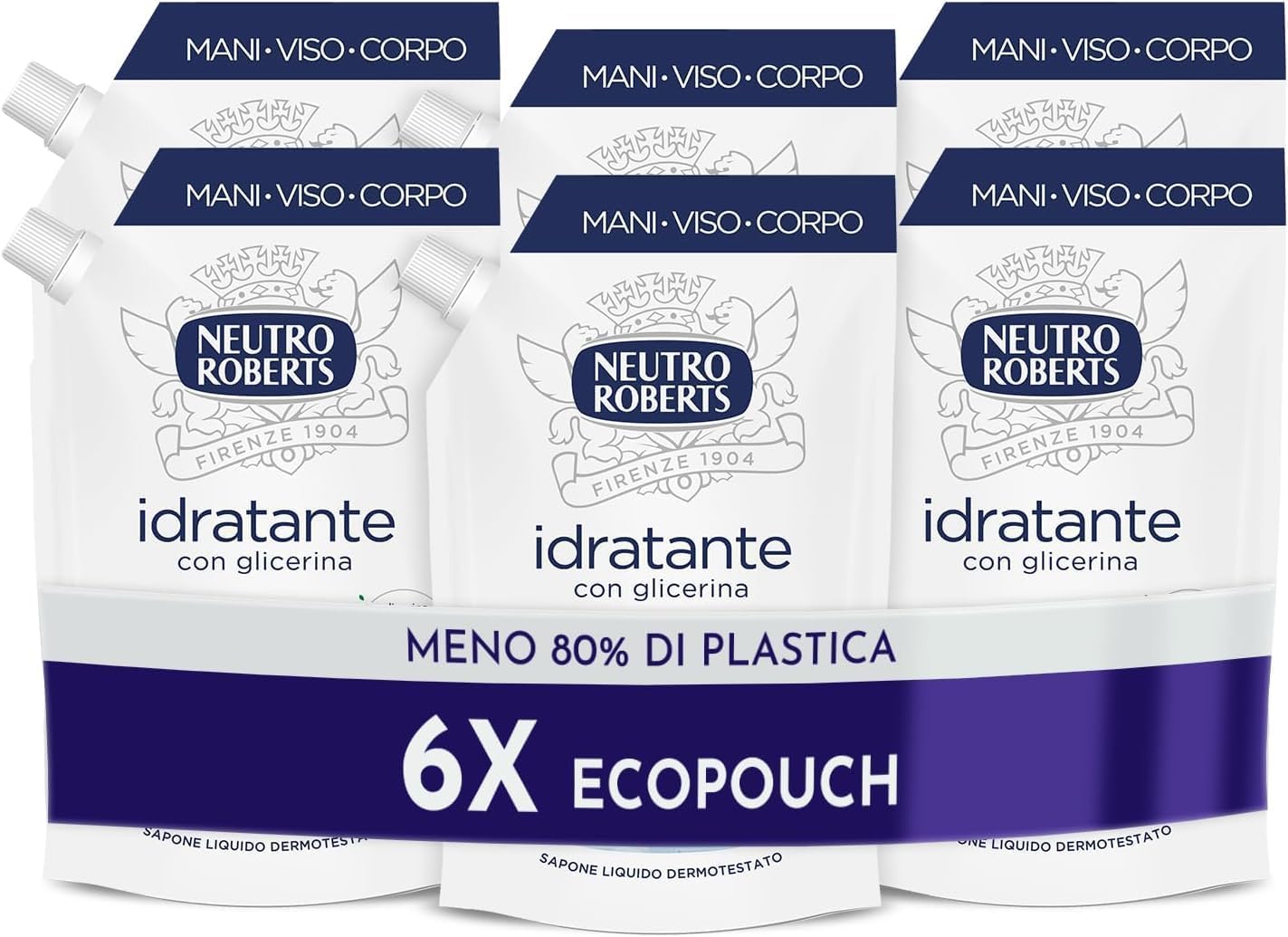 Neutro Roberts, Sapone Liquido Ecopouch Idratante Con Glicerina