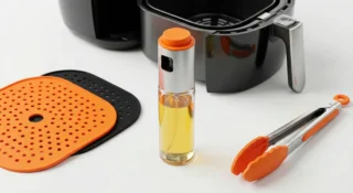 Kit accessori friggitrice ad aria tappetini silicone e spruzzino olio