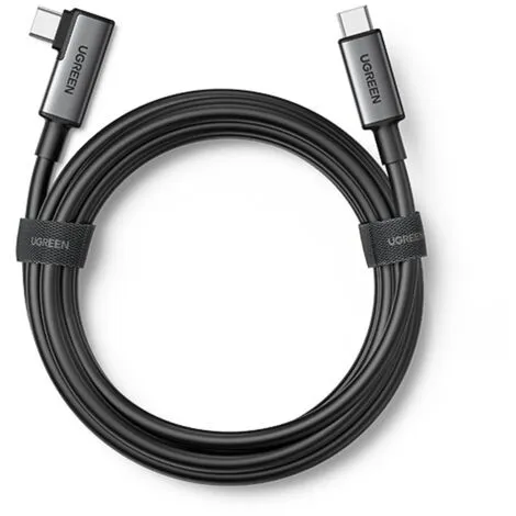 7 Migliori Cavi USB-C Amazon 2026: Guida ai Super Cavi 240W 22 Cavo UGREEN USB-C a USB-C con connettore ad angolo retto (90 gradi) nero arrotolato, incluso nella selezione dei migliori cavi USB-C Amazon 2026 per la ricarica rapida.